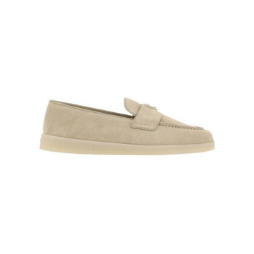 Prada Triangle Logo Suede Loafer Beige 2DG124 103 F0F24 59103023 [P]