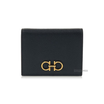 SALVATORE FERRAGAMO D780 NERO Kompakt Geldbörse 158527957 [P]