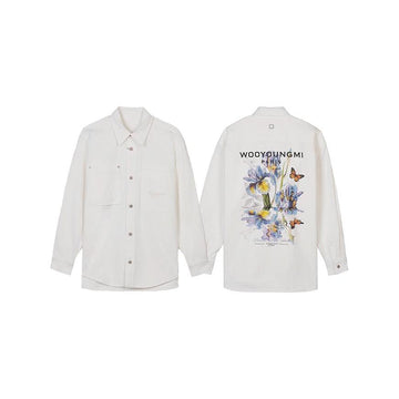 WOOYOUNGMI Denimhemd mit Blumen und Logo für Herren 158528055 [P]