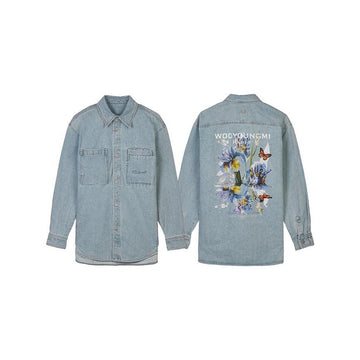 Wooyoungmi Flower Back Logo Denim Shirt 158528056 [P]