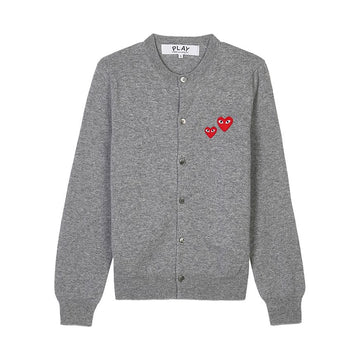 COMME DES GARCONS ダブルハート ワッペン カーディガン 158528094 [P]
