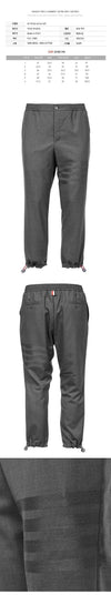THOM BROWNE アンカーストリングトラックパンツ ダークグレー MTT030A 06146 025 92552386 [P]