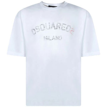 DSQUARED2 ルーズフィットフェイデッドロゴTシャツ 158534462 [P]