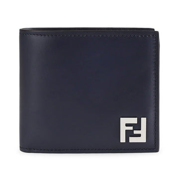 FENDI Herren Quadratisches FF Logo Leder Geldbörse (Blau) 7M0356 AV86 F1USH 156792707 [P]