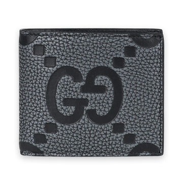 Gucci Men's Maximal GG Logo Leather Bi-Fold Wallet (Grey) 739475 AAECE 1046 132477738 [P]