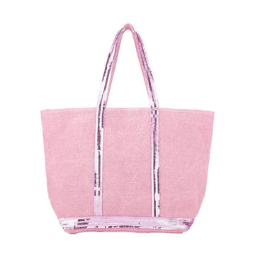 VANESSA BRUNO Cabas Spanglierte Leinen Tote Bag Groß L 0PVE31 V40315 480 144731967 [P]