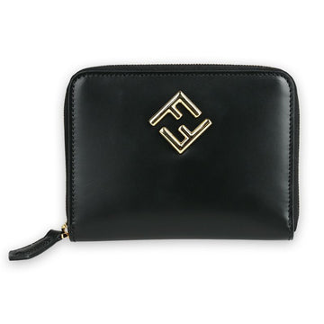 FENDI Damen FF Logo Leder Reißverschluss Geldbörse (Schwarz) 8M0508 ALV4 F0KUR 133518289 [P]