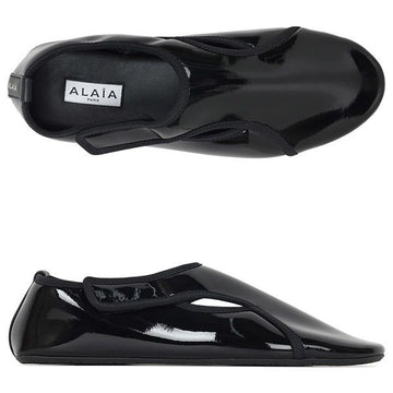 ALAIA Schwarze Lackleder Ballerinas 158537918 [P]
