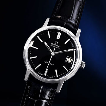 Omega Vintage Geneva Luxury Black Dial Men's Automatic Watch 158538925 [P]