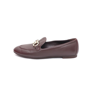 SALVATORE FERRAGAMO Frau Leder Mokassins mit Gancio in Weinrot 8 (SKU: kk71711835) 158538948 [P]