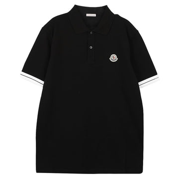 MONCLER Logo-Patch Baumwoll-Piqué Polo T-Shirt 156973191 [P]