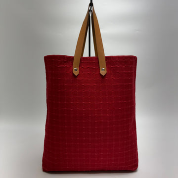 Hermes Amadava Canvas Tote Bag Red 158539690 [P]