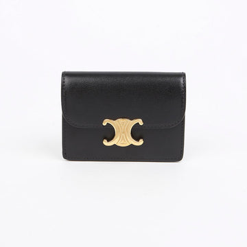 CELINE Shiny Calfskin Flap Card Wallet 158377464 [P]