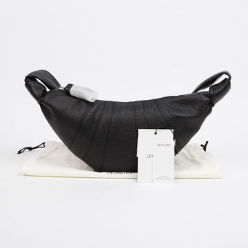 LEMAIRE Kreuzung Soft Grain Leder Kleine Schultertasche Schwarz 158378098 [P]