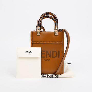 Fendi Sunshine Mini Brown Tote Bag 158380053 [P]
