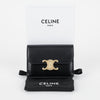 Celine Triomphe Shiny Calfskin Flap Cardholder Black 158380114 [P]