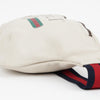 GUCCI ホワイト レザー ロゴ プリンティング ヒップ バッグ 158406864 [P]