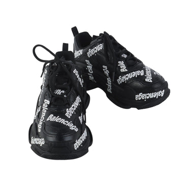 BALENCIAGA オールオーバー ブラック トリプルS スニーカー 37 37545Y 158542678 [P]