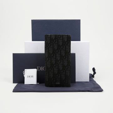 DIOR Oblique Jacquard Herren lange Geldbörse Schwarz 158336417 [P]