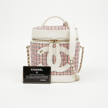 CHANEL Tweed Vanity Cosmetic Bag 158379226 [P]