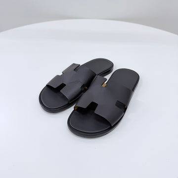 Hermes Izmir Slipper Sandals Black 265 158543413 [P]