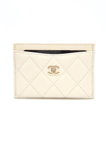 CHANEL Classic Card Holder White 158543737 [P]