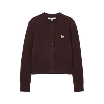 Maison Kitsune Women's Baby Fox Lambswool Fitted Cardigan Dark Wood PW00506KT1006-0553 158543389 [P]