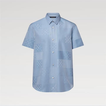Louis Vuitton Patchwork Jacquard Short-Sleeved Shirt 1AK77O 158544022 [P]