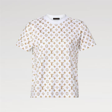 LOUIS VUITTON Woven Monogram Print T-Shirt 1AKEC2 / Damen Rundhalsausschnitt Kurzarmshirt 158544627 [P]