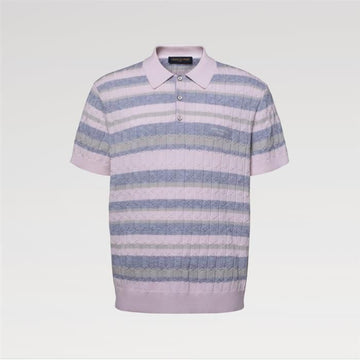 Louis Vuitton Striped Cable Knit Polo Shirt 1AKO33 158544640 [P]
