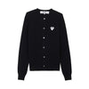 COMME DES GARCONS N061 051 ブラック SS26 ユニセックス ホワイトハート ワッペン カーディガン 158546558 [P]