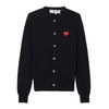 COMME DES GARCONS N007 051 BLACK SS26 Unisex Red Heart Wappen Cardigan 158546562 [P]