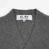 COMME DES GARCONS グレー SS26 共用 レッドハート ワッペン カーディガン 158546568 [P]