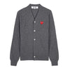 COMME DES GARCONS グレー SS26 共用 レッドハート ワッペン カーディガン 158546568 [P]
