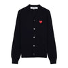 Comme Des Garcons N008 051 BLACK SS26 Unisex Red Heart Patch Cardigan 158546595 [P]