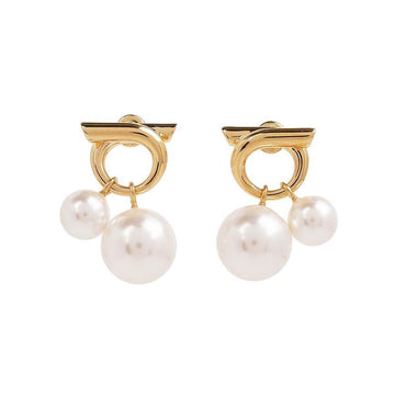 Salvatore Ferragamo Double Pearl Earrings 158546626 [P]