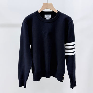 Thom Browne Diagonal Striped Knit with Gold Accents Navy Size 3 158548137 [P]
