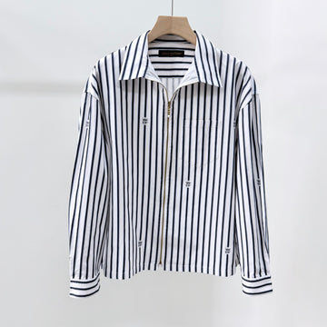 Louis Vuitton 25SS Logo Stripe Zip-Up Shirt XL 158548178 [P]