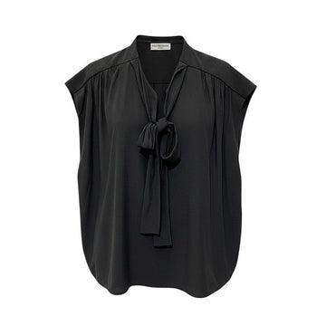Balenciaga Black Tie Sleeveless Blouse 77 158552094 [P]
