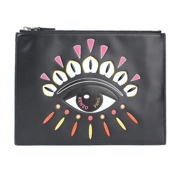 KENZO ビッグアイ レザー クラッチ(ブラック) 2PM602 L22 99 80180098 [P]