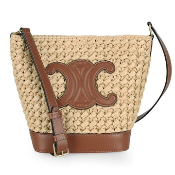 Celine Women's Quille Triomphe Small Bucket Shoulder Bag (Beige) 191442EXH 02NT 73459556 [P]