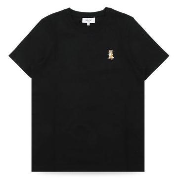 Maison Kitsune Women's Fox Patch Short Sleeve (Black) PW00122KJ7026 P199 153692776 [P]