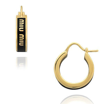 MIU MIU Logo-Emaille-Ohrstecker F0002 145683242 [P]