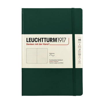 LEUCHURM Softcover Medium A5 Forest Green, Dot Notebook 157225094 [P]
