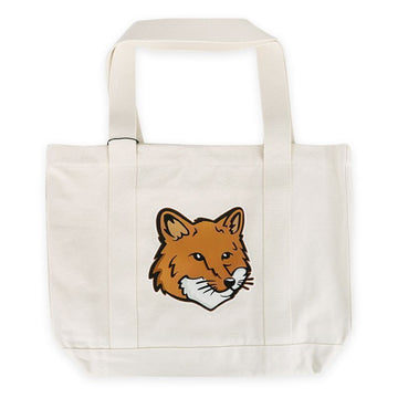MAISON KITSUNE ユニセックス フォックスヘッド トートバッグ（ベージュ） LW05101WW0050 P700 105399151 [P]