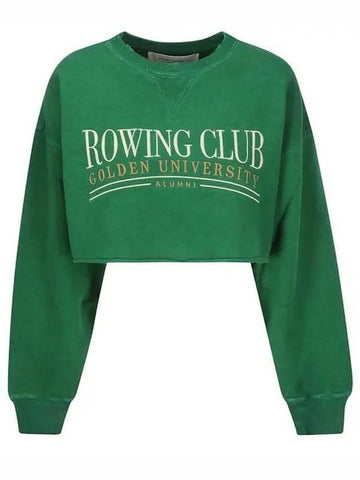 Golden Goose Crop Round Neck Cotton Sweatshirt 133016266 [P]