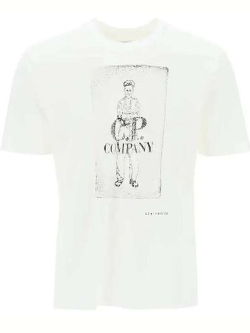 CP COMPANY T-Shirt aus Jersey mit Artisanal-Muster 16CMTS287A 005431G 103 133021187 [P]