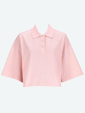BOTTEGA VENETA クロップコットンピケポロシャツ 777596 V01G0 5095 133027635 [P]