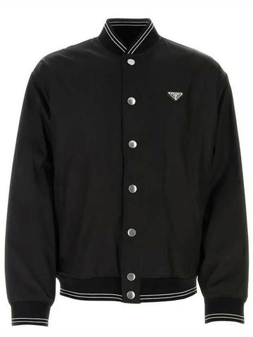 Prada Reversible Nylon and Cotton Fleece Bomber Jacket 133039068 [P]