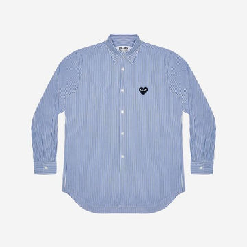 COMME DES GARCONS Schwarzherz Wappen Streifenhemd (P1B017 AX 1) 75838730 [P]